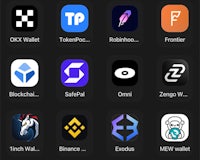 a group of different apps with different icons on them