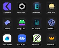 a list of apps with different icons on the screen