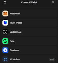 a screenshot of the connect wallet app on an iphone